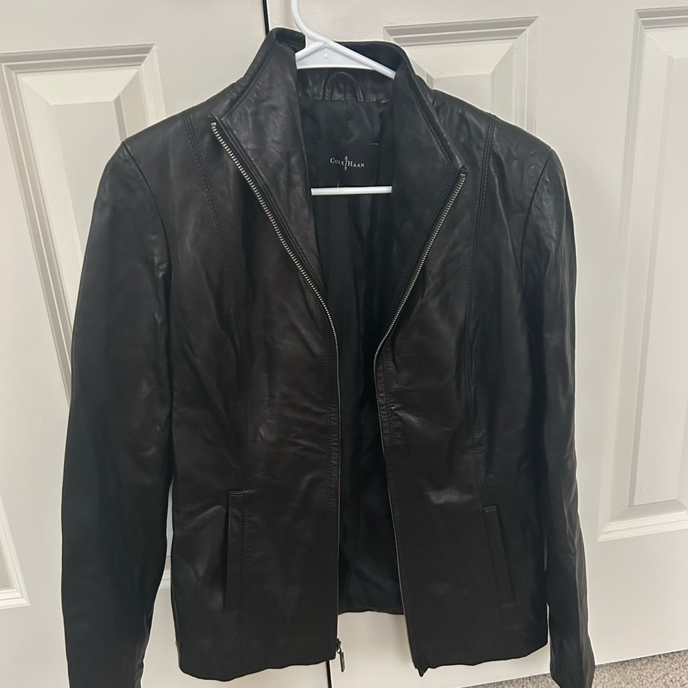 Cole Haan Dark Leather Jacket